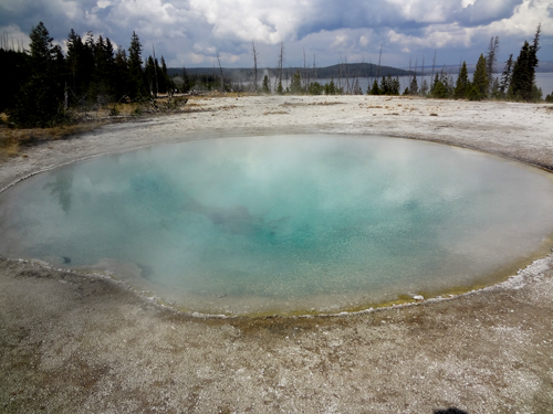 West Thumb Geyser Basin - Blue Funnel Spring